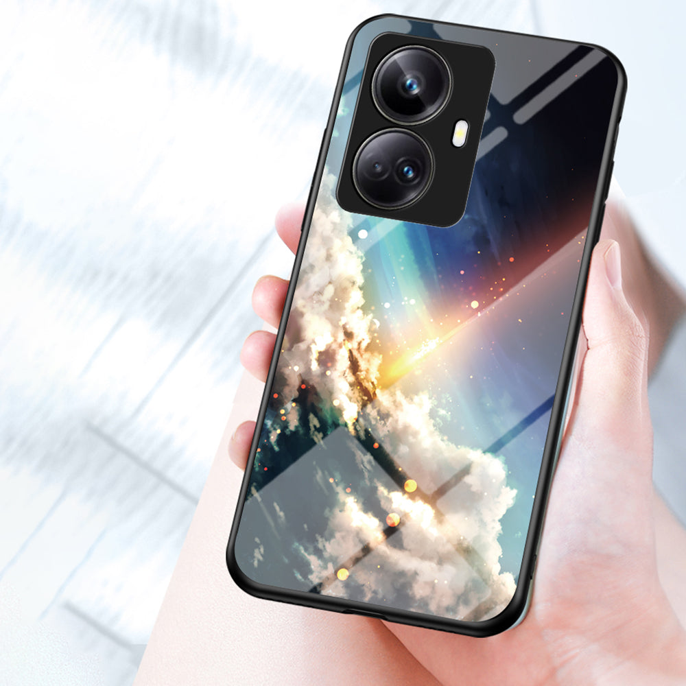 For Realme 10 Pro 5G Starry Sky Pattern Printing Scratch-resistant Phone Case Tempered Glass Hard PC Soft TPU Phone Cover For Realme 10 Pro 5G Starry Sky Pattern Printing Scratch-resistant Phone Case Tempered Glass Hard PC Soft TPU Phone Cover